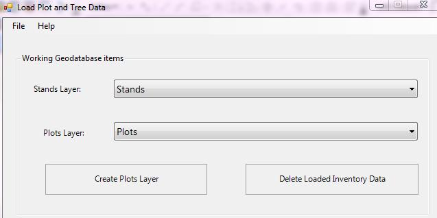 2. First, select a Stands Layer from the dropdown menu. 3. Next, select a Plots Layer from the dropdown menu. 4.