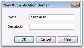 11. Under Authentication Information, click New to open the New Authentication Domain dialog box, which enables you to define a new authorization domain for your SAS SPD Server. 12.