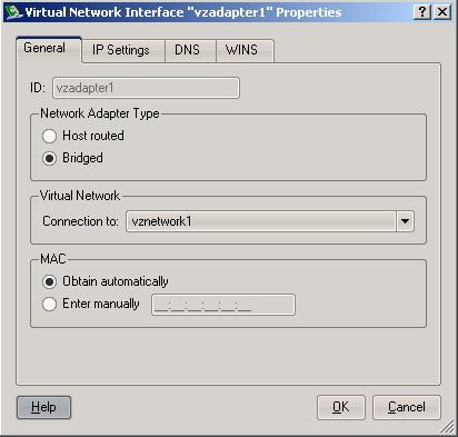Managing Parallels Virtuozzo Containers Network 5 Click OK twice.