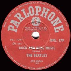 Red Parlophone Label With Gramophone in Center and (Private) at Top Later in 1965, one final change in label styles occurred.