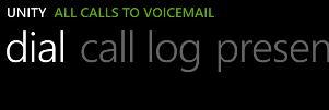 2 Voicemail Delivery Please note that the Status Bar will show if voicemail is configured to send all calls to voicemail.