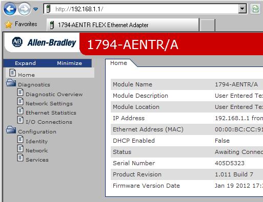 58 Adapter Web Dialogs 1. From your web browser, enter the adapter IP address to see the Home page. Enter the adapter IP address to see the home page. 2.
