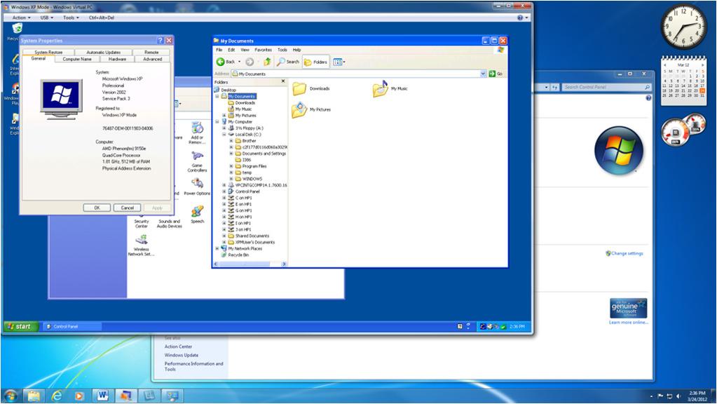 Microsoft offers two virtualization products with Windows Server 2008 and Windows 7: Hyper V Windows Virtual PC XP Mode Runs on Windows Server 2008 and Windows Server 2008 R2 and runs VMs for an