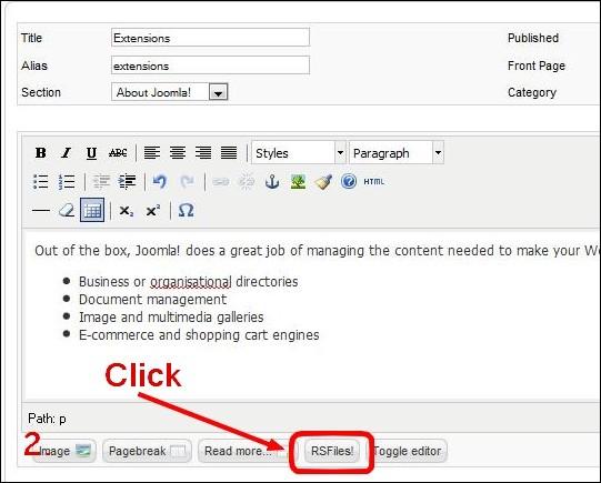 Step 2: In the Menu Item Manager, click on the New icon from the right panel. In the Internal link menu, select RSFiles!