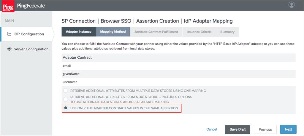 Select your adapter instance as the Source and the email as the Value on the