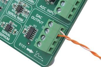 The voltage supplied from the VREF pin on the microcontroller is used as a voltage reference.