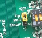 Input/output ports Along the right side of the development system, there are