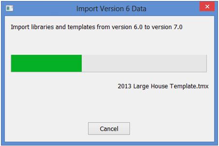 5. A box will appear on screen showing the import in progress. 6.