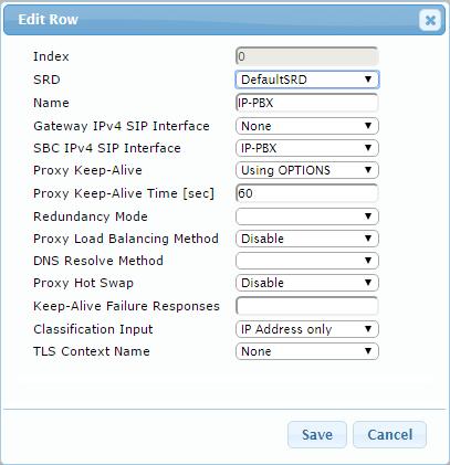 ShoreTel IP-PBX & BroadCloud SIP Trunk 4.5 Step 5: Configure Proxy Sets This step describes how to configure Proxy Sets.