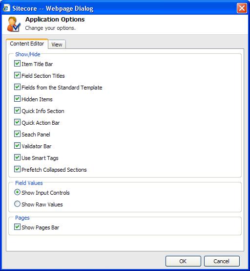 2. Click Application Options to open the Application Options dialog box. 3.