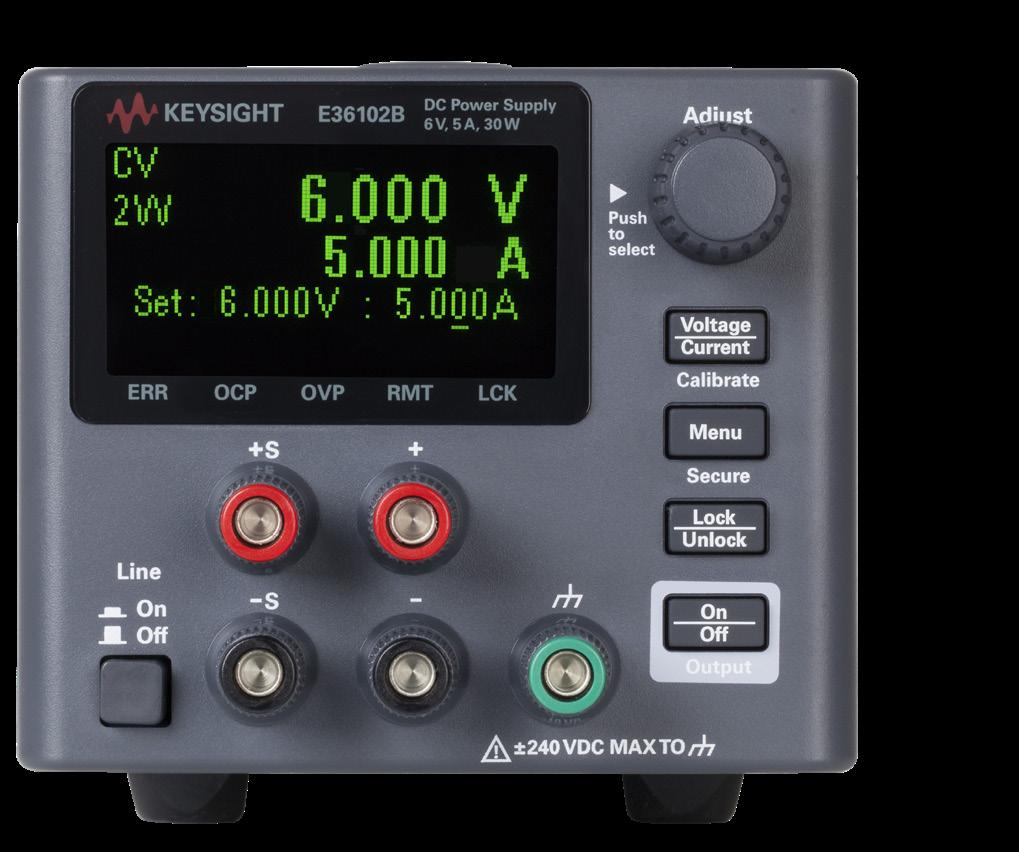 02 Keysight E36100B Series Programmable DC Power Supplies - Data Sheet Power Forward Designs change and so should your DC power supply.