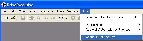 Method #1 Launch DriveExecutive and read the revision number that is displayed in the startup window.