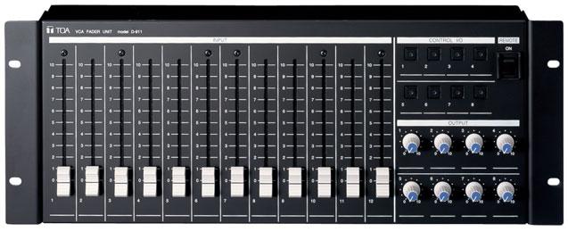 VCA Module VCA control (20 channels) + 8 inputs 8 outputs D-984VC By the VCA controls from external equipment, this module permits the D-901's gains of 12
