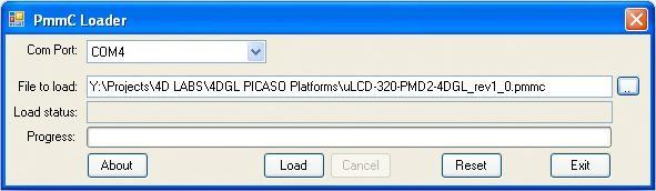 9. Development and Support Tools 9.1 PmmC Loader Software Programming Tool The PmmC Loader is a free software tool for Windows based PC platforms.