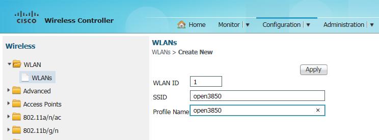The WLAN is created and displayed in WLANs screen.