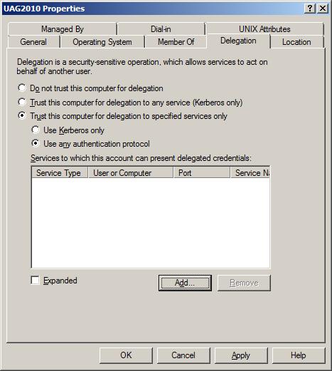 (2) Select Trust this computer for delegation to