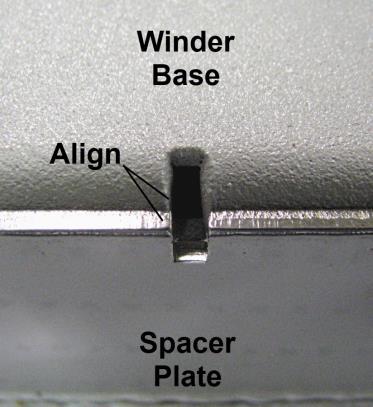 Align the notch on the Printer Spacer