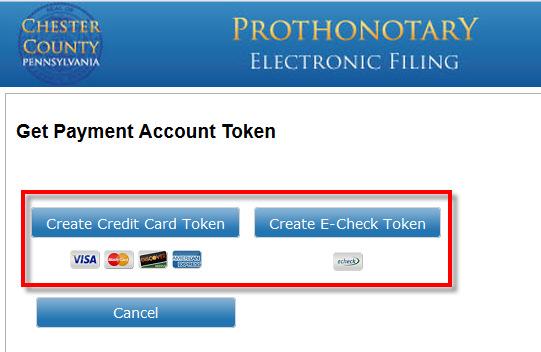 28 Filer Interface User s Guide Figure 28: Creating a Payment Account Token 4. You are now taken to the Get Payment Account Token page.