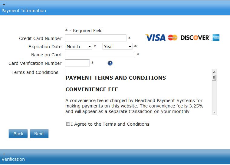 Filer Interface User s Guide - 39 Figure 49: Entering Credit Card Information 7.