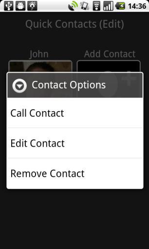 other contacts that will be available for the user to call from within the application, by using the Call a Friend functionality.