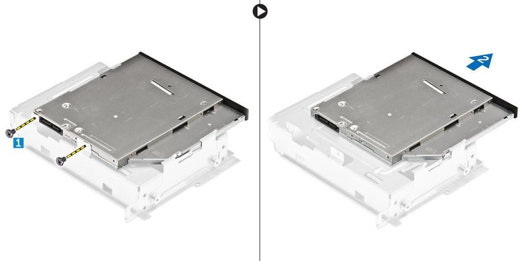 Figure 8. NOTE: Remove the optical-drive bracket only if you are replacing with a new optical drive.