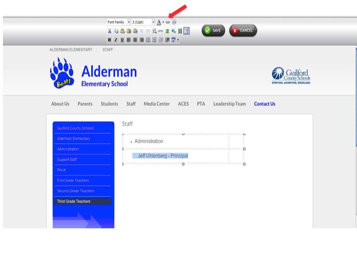 18. Since the Staff Directory was created as a table using Edline s