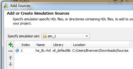 click on Add Sources and select Add or create simulation sources.