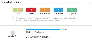 11 Enter the System Update console URL in your web browser, replacing SERVER_NAME with the IP address or DNS name of your ZENworks Primary Server. For example: https://zenserver.microfocus.
