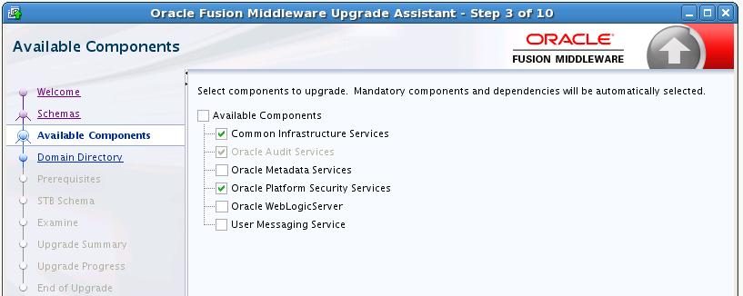 Using the Upgrade Assistant to Upgrade Your 12c Schemas Section 2.9, "Installing Oracle HTTP Server 12.1.3 on APPHOST" If your 12c domain includes Oracle HTTP Server instances that are associated with the domain, you must upgrade to Oracle HTTP Server 12.