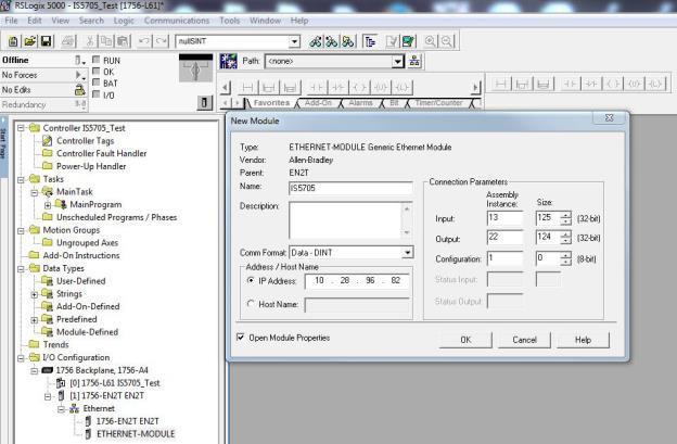5. After adding the vision system to the RSLogix project, the L5X rung import file can be used to create structured