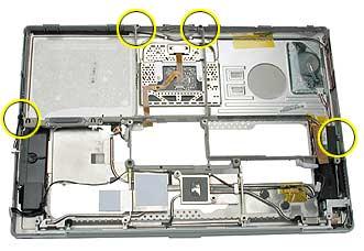 PowerBook G4 Screw Locator - 4 of 4 Four identical Torx