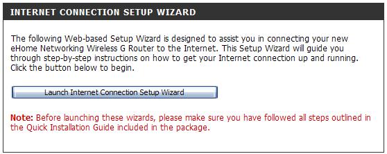 Setup Wizards Setup Wizards are available to quickly