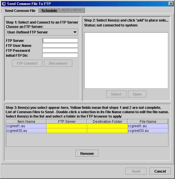 Using the file management folder 169 4 Click OK. The Send File to FTP dialog box, shown in Figure 83, appears.