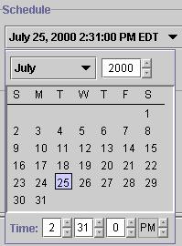 Scheduling NCM operations 173 A calendar window appears Figure 85. Figure 85 Calendar window 4 Select a day and time.
