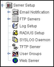 40 Client environment Figure 4 Expanding the Server Setup folder Items in the navigation pane can be individual items, for example, a specific networking interface, or they can be groups of other