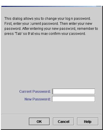 Client environment 65 Figure 25 Change Login Password dialog box 2 In the Current Password field, type your
