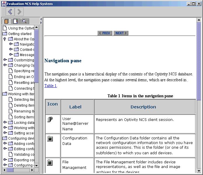 70 Client environment 2 Press F1. The Help topic for the navigation pane appears.