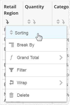 To reorder columns Reorder the columns by hovering in the header to reveal the Reorder button.