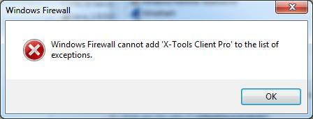 3 Add X-Tools Server Pro to the list of programs authorized by the Windows firewall NOTE: You may be unable to add X-Tools Server Pro to the list of authorized programs.