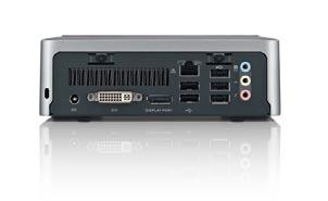 state-of-the-art ports, such as USB 3.0, DisplayPort, DVI and an optional multicard reader as well as system management functions in the size of a CD cover and a volume of only 1.6 liters.