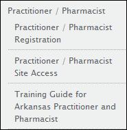 Accessing RxSentry 3 Click Practitioner / Pharmacist Site Access.