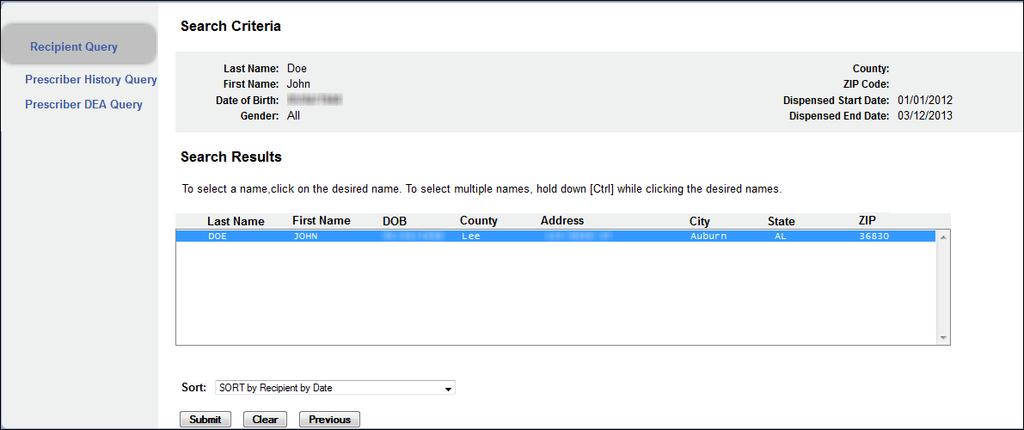 Using RxSentry Field Name Dispensed End Date Usage (Required) Use this field to enter a specific end date for the dispensing time frame, for example, 05/31/2013; Or You may click the calendar icon