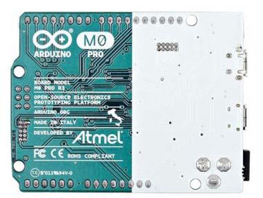 The Arduino M0 pro represents a simple, yet powerful, 32 bit extension of the Arduino UNO platform. The board is powered by Atmel s SAMD21 MCU, featuring a 32 bit ARM Cortex M0 core.