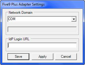 9 To open the adapter, select Tools > Five9 Plus Agent Desktop Toolkit. If the login window of the adapter does not appear within a few seconds, refresh the browser.