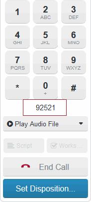 Connectors Scripts and worksheets, when available Tool menu with show/hide option Call-ending options DTMF tones Numbers that correspond to the tones that you hear when you enter additional numbers