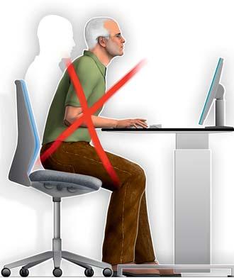 If necessary, wear special glasses for computer work Regular varifocals or reading glasses are not suitable for computer work.