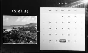 Calendar 14 Highlight the Calendar icon and press ENTER to choose the built-in calendar option. Pressing the UP or DOWN keys on either the photo frame or the remote will cycle through different years.
