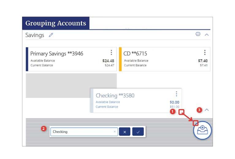 Account Grouping 1. Click and drag the selected account to the tray icon that appears on your screen. 2.