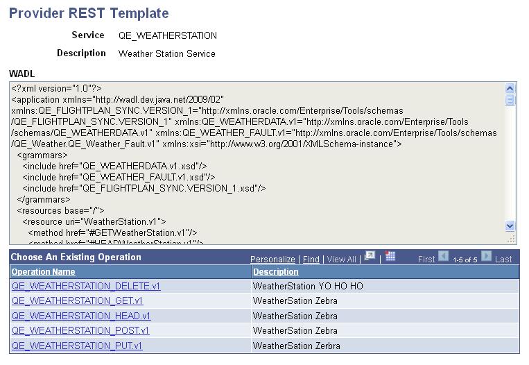Using the Provider REST Template Utility Chapter 10 Image: Provider REST Template page This example illustrates the fields and controls on the Provider REST Template page.