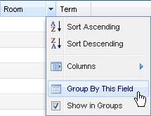 Data can also be sorted by clicking on any of the column labels. Click again to reverse the sort order.